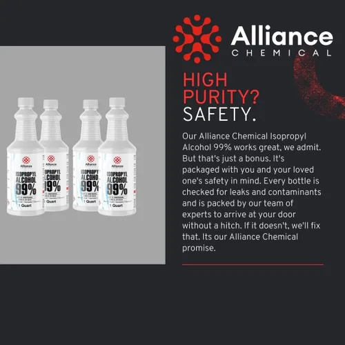 Miniatura 3 de Alcohol isopropílico 99% - Botella de 1 cuarto de galón - Alcohol concentrado de alta pureza para una limpieza eficaz - Secado rápido, IPA de origen