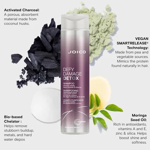 Miniatura 5 de Joico Defy Damage Detox Shampoo Removes Chlorine, Hard Water Residue, Product Buildup, Metals, & Trace Minerals Strengthens Bonds & Preserves