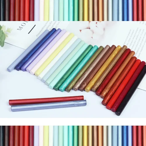 Miniatura 6 de 20 barras de pegamento para pistola de cera, sellado de sobre, mini barra de pegamento, ideal para sellos de cera de letras (oro rosa)
