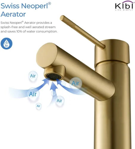 Miniatura 3 de KIBI Circular X latón sola manija baño vanidad fregadero grifo, grifo de lavabo con manguera de agua