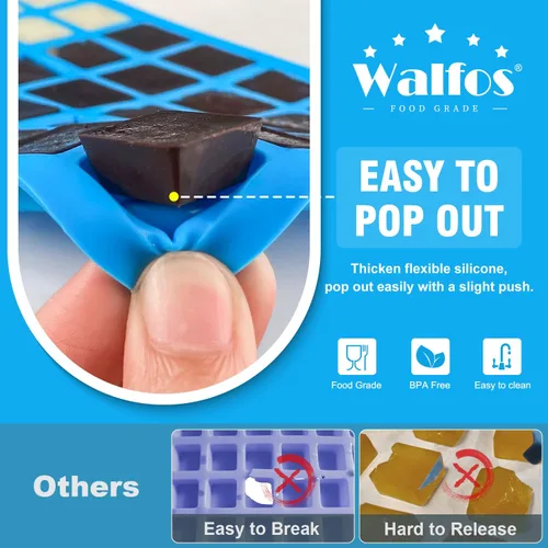 Miniatura 3 de Moldes de silicona para chocolate en miniatura con forma de terraza cuadrada de 50 cavidades - Moldes de silicona antiadherentes para caramelo, 2