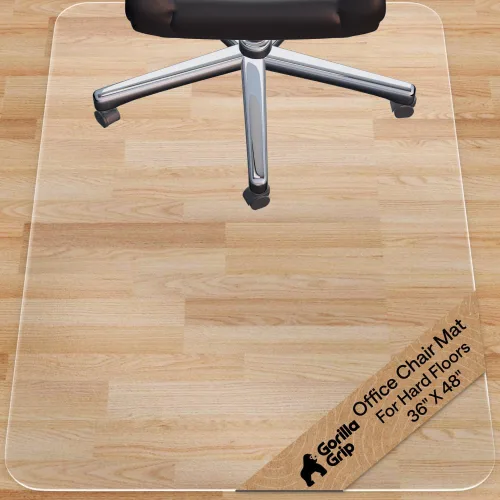 Miniatura 17 de GORILLA GRIP Tapete antideslizante para silla de oficina para suelos de alfombra, deslizamiento suave de 36 x 48 pulgadas debajo del escritorio