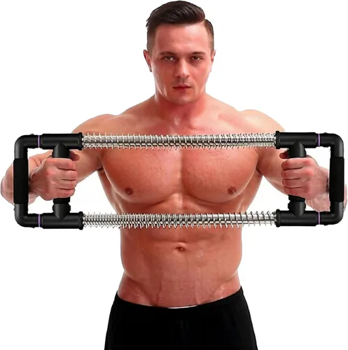 GOFITNESS Entrenador de pecho con barra de empuje hacia abajo, equipo de entrenamiento en casa para pecho, brazo, hombro, abdominales y espalda,