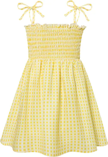 Miniatura 17 de Vieille Vestido de verano para niñas pequeñas, vestido de verano con tirantes delgados, vestido de princesa estampado floral, vestido casual