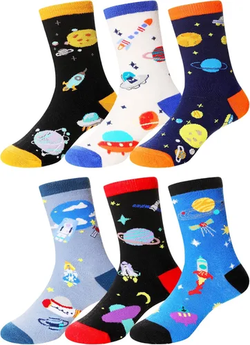Miniatura 8 de Eocom Calcetines para bebés y niños pequeños, divertidos calcetines de algodón transpirable para regalo, 10 pares