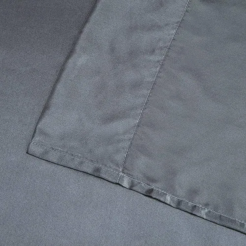 Miniatura 4 de Juego de sábanas de satén tamaño completo, sábanas de seda gris, juego de ropa de cama suave de 4 piezas con 1 sábana bajera con bolsillo profundo
