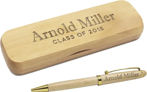 Miniatura 8 de Bolígrafo personalizado de My Personal Memories grabado con estuche personalizado - Juego de bolígrafos de madera para abogados, médicos, maestros