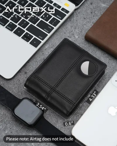 Miniatura 2 de Cartera con soporte AirTag, Negro -, Moderno