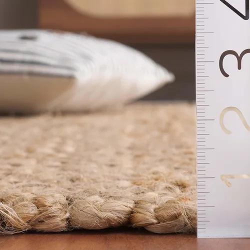 Miniatura 4 de SAFAVIEH Natural Fiber Collection - Alfombra decorativa de 2 x 3 pies, natural, hecho a mano, yute con flecos, ideal para zonas de alto tráfico