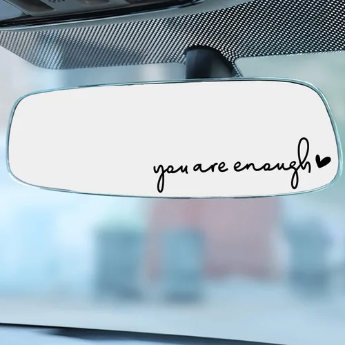 Miniatura 6 de 3 calcomanías con el texto “You are Enough” para espejo retrovisor, para auto, para vasos térmicos, botellas de agua y ventanas, calcomanías
