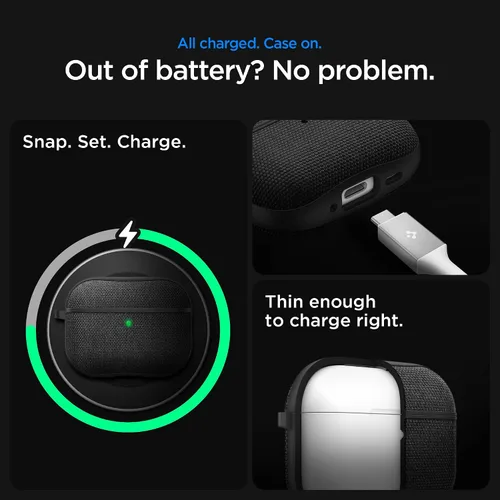 Miniatura 6 de Spigen Funda para AirPods Pro 3, Urban Fit Compatible con Funda de AirPods Pro de 3ª Generación (2025), Cubierta de Tela Premium con Mosquetón