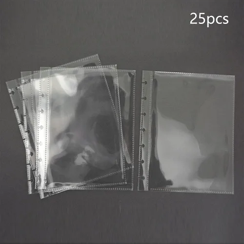 Miniatura 3 de Paquete de 25 hojas de repuesto para álbumes de fotos, fundas para 50 fotos, fundas para fotos de 5 x 7 pulgadas, 7 bolsillos para carpetas