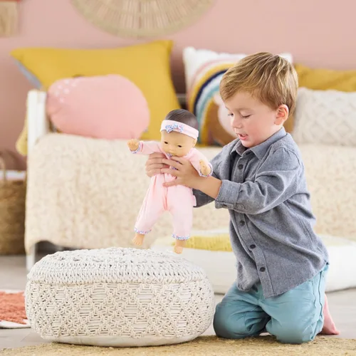 Miniatura 6 de Corolle Bébé Calin Mila - Muñeca bebé niño suave de 12" con aroma a vainilla, atuendo rosa y ojos para dormir para niñas de 18 meses en adelante