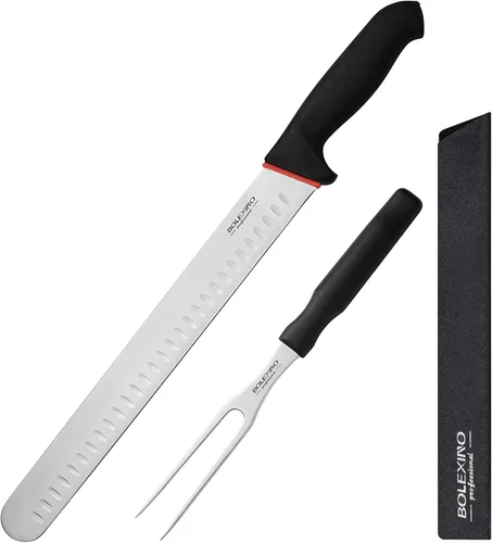 Juego de cuchillos de trinchar de 12 pulgadas para rebanar, cuchillo afilado de alta calidad, ideal para asados cortados, carnes, frutas y verduras