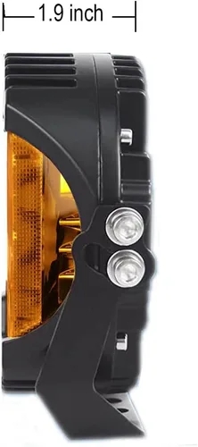 Miniatura 3 de Focos LED de 5 pulgadas con disparador lateral, barra de luz redonda, luz antiniebla blanca/ámbar, haz puntual, luces intermitentes todoterreno