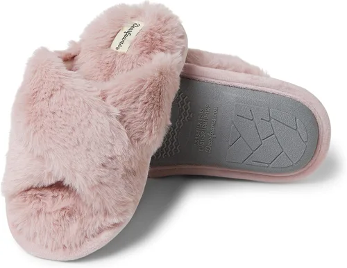 Miniatura 2 de Dearfoams Sandalias unisex Ava Furry Crossband Slide