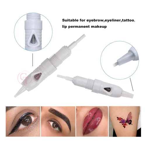 Miniatura 2 de Charmant Liberty - Cartucho de tatuaje de 0.315 pulgadas, agujas de microblading de maquillaje semipermanentes desechables para cejas, labios