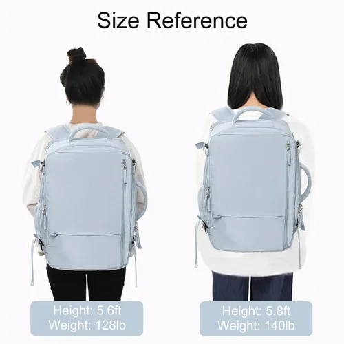 Miniatura 9 de Hanples - Mochila de viaje para mujeres y hombres, mochila grande de mano para artículos personales, mochila para laptop aprobada para vuelos TSA