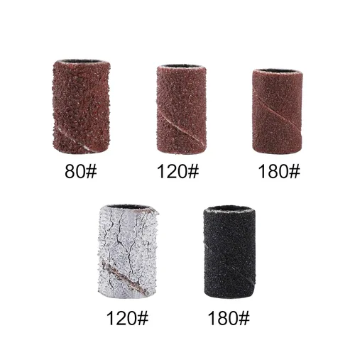 Miniatura 6 de Bandas de lijado – Bandas de lijado para arte de uñas – Yimart 210 unids/caja 80# 120 # 180# Bandas de lijado de uñas eléctricas para máquina