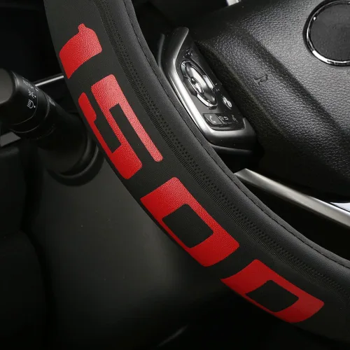 Funda de cuero de microfibra para volante Dodge Ram 1500 Chevy Silverado GMC Sierra 1500 Accesorios 15-16.5 pulgadas FUNDA-1500