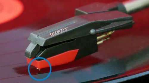 Miniatura 3 de Boytone Paquete de 5 agujas de repuesto de cerámica con punta de zafiro para tocadiscos