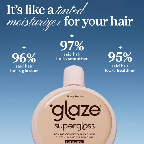 Miniatura 7 de Glaze Brillo Acondicionador de Color Súper Brillante – Rubio Miel para Cabello Rubio Medio a Oscuro – Brillo Capilar Semipermanente que se Enjuaga