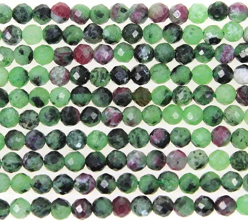 Miniatura 14 de MJDCB Cuentas sueltas redondas de amazonita natural facetadas de 0.118 in para hacer joyas, pulseras y collares
