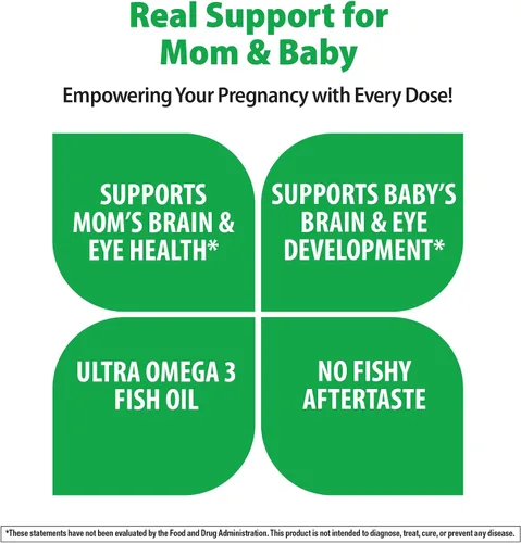 Miniatura 3 de Vitaminas prenatales Rainbow Light con DHA para mujeres 180 cápsulas blandas Ultra Omega 3 de aceite de pescado (EPA y DHA) Apoya la salud