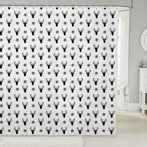 Miniatura 32 de Manfei Cortinas de ducha para niños con lazo de dibujos animados, diseño de mariquita, escarabajo, insecto, niñas, niños, cortinas impermeables