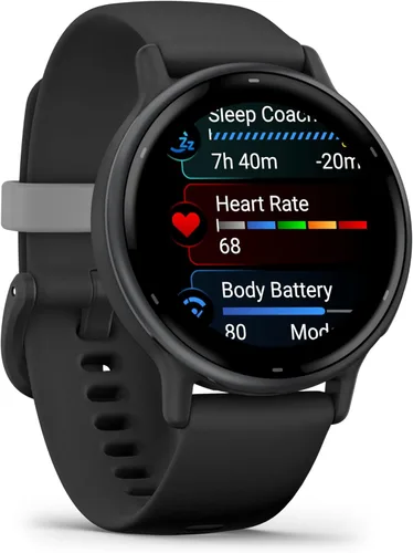 Miniatura 5 de Garmin vivoactive 5 - Reloj inteligente con GPS de salud y fitness para hombres y mujeres con bisel de aluminio pizarra, caja negra y banda