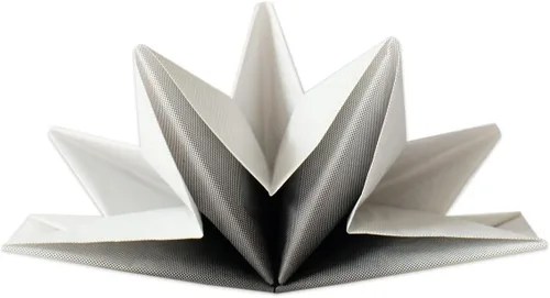 Miniatura 10 de Servilletas de cena de origami en forma de estrella en color negro (desechables), paquete de 12, 23 x 15 pulgadas, papel de 3 capas, nombre