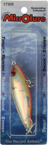 Miniatura 2 de MirrOLure Mirrolure 17 Mr Mirrodine Suspend Twitchbait Silver 25 8 in 3 Oz Rojo Bk/Blanco/Plata