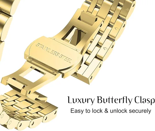Miniatura 4 de Correa de acero inoxidable compatible con Apple Watch Ultra 2/Ultra/Series 10-1 y SE/SE2, correa de metal ajustable para iWatch de 1.496 pulgadas