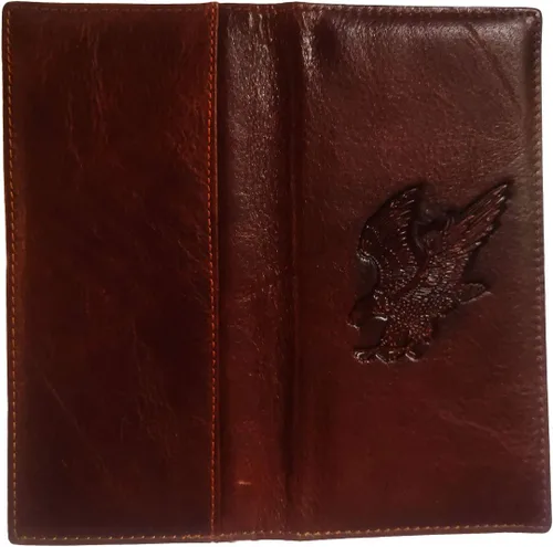 Miniatura 136 de Hombres Cool Eagle Wolf Caballo Totem Cuero Vaca Vertical Cartera Cremallera Multi-tarjeta Titular, Tótem de caballo, Minimalista