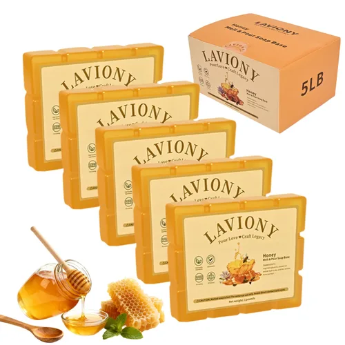Miniatura 10 de Base de jabón de glicerina transparente - Base de jabón para derretir y verter hidratante para manualidades, precortada, 100% natural y suave