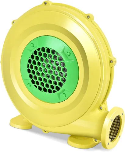 GOFLAME Soplador de aire para inflables, ventilador eléctrico portátil y potente, soplador de casa de rebote de 1 HP para toboganes de salto,