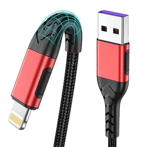 Miniatura 11 de Cargador de iPhone, [certificado Apple MFi] Paquete de 3 cables USB A de 1 pie para cable de carga rápida, cable de carga duradero de iPhone
