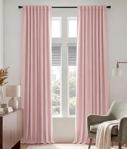 Miniatura 15 de PONY DANCE Cortinas cortas con aislamiento térmico para ventana pequeña, para guardería, baño, cocina, lavandería, caravana, sótano, 29 pulgadas