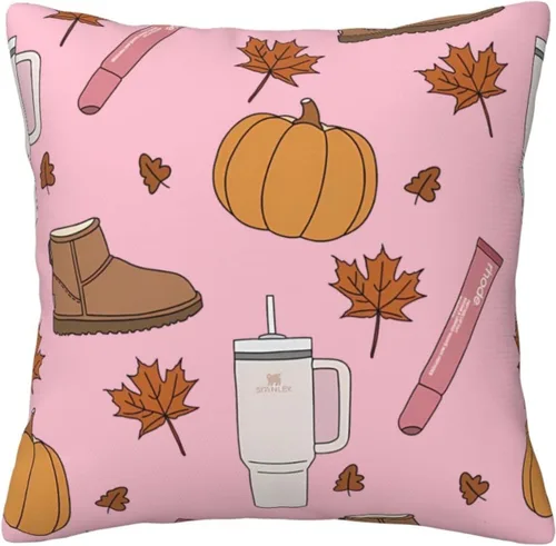Miniatura 17 de Almohada de terciopelo con estampado de puntos de leopardo rosa y naranja, juego para el hogar, cómoda decoración de cama cuadrada, sofá al aire