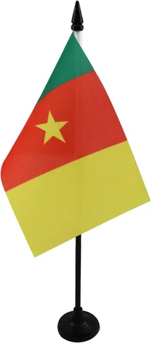 Miniatura 151 de AZ FLAG Sierra Leone Bandera de mesa 5'' x 8'' - Bandera de escritorio de Sierra Leona 21 x 14 cm - Bastón y base de plástico negro