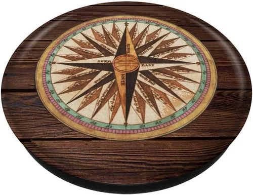Miniatura 2 de Brújula náutica vintage, con forma de PopSockets para teléfonos y tabletas