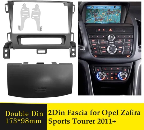 Miniatura 2 de 2DIN coche estéreo DVD Radio Fascia para OPEL Zafira Sports Tourer 2011 reproductor de audio panel adaptador marco tablero montaje kit de instalación