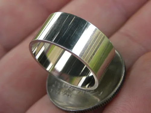Miniatura 3 de Jewish men women signet ring authentic Israel Menorah 1/2 Lira coin sterling silver band nice gift Hanukkah Bar & Bat Mitzvah