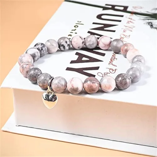 Miniatura 2 de Regalos Get Well Soon pulseras de relajación curativa de piedra natural, regalos inspiradores para mujeres, hombres, adolescentes, niñas, 0.315 in
