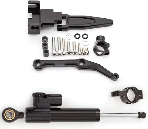 FXCNC Amortiguador de dirección ajustable para motocicleta con kits de soporte de montaje compatible con FJ-09 / MT-09 Tracer 2015-2020 (Tracer 900