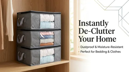 Miniatura 6 de Contenedores de almacenamiento para ropa, bolsas de armario, contenedores de 35 L, cajas organizadoras de ropa para organizar mantas, sábana