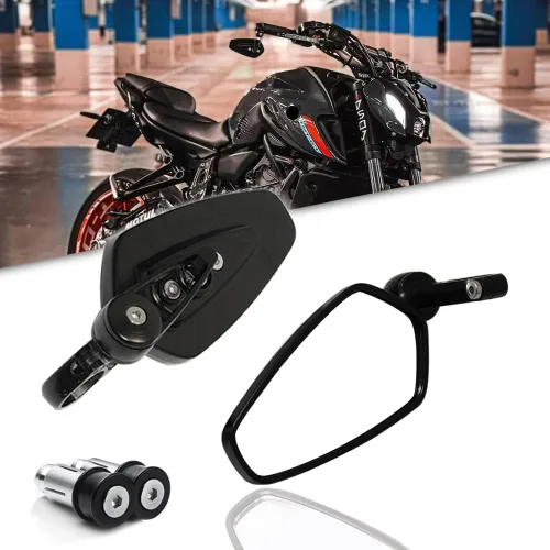 DREAMIZER Espejos universales de extremo de barra de motocicleta de 7/8 pulgadas, espejo retrovisor compatible con Honda Grom, Yamaha, Kawasaki,
