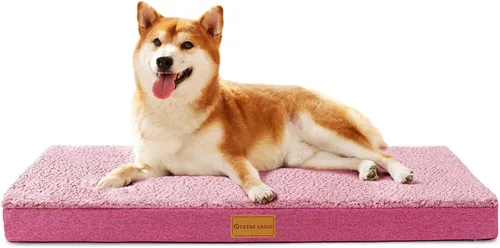 Miniatura 18 de Cama ortopédica para perros Patas Lague de tamaño grande 36''X24'', suave, impermeable, de espuma en forma de caja de huevos, cama para jaula