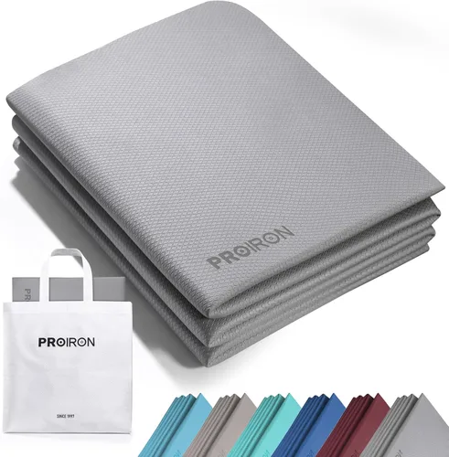 PROIRON Esterilla de Yoga Plegable 0.24"/0.16" para Entrenamiento en Casa y Viajes, Esterillas de Yoga de Viaje Antideslizantes con Bolsa de (TPE de