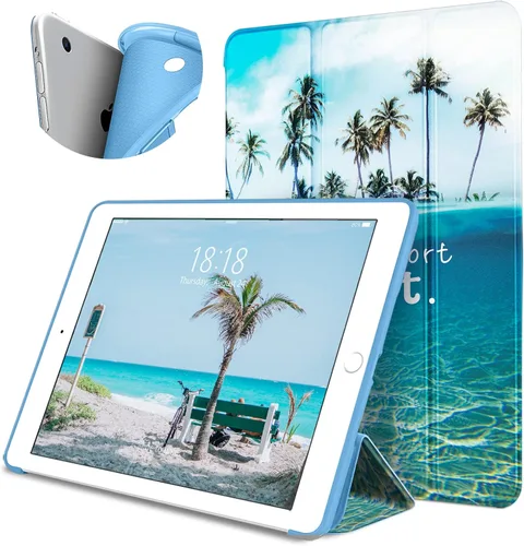 Miniatura 11 de DTTO Funda para iPad Air 1ª edición, (no para iPad Air 2 y Air 3) Ultra delgado y ligero Smart Trifold Stand con cubierta trasera de TPU suave
